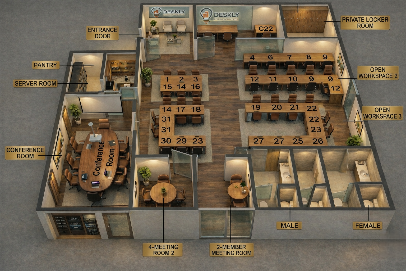 Deskly by ALLER Coworking Space